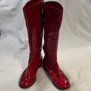 Gianni Bini Red Patent Heeled Boots